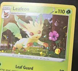 Double Swirl Leafeon SWSH191 Black Star Promos Cosmos Holo Pokemon TCG 2022 NM - Image 3