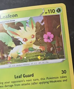 Double Swirl Leafeon SWSH191 Black Star Promos Cosmos Holo Pokemon TCG 2022 NM - Image 4