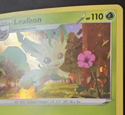 Double Swirl Leafeon SWSH191 Black Star Promos Cosmos Holo Pokemon TCG 2022 NM - Image 5