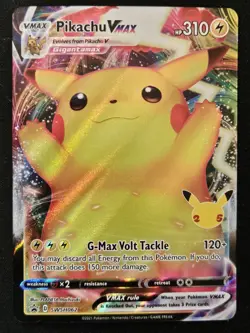 Pikachu VMAX SWSH062 Black Star Promos Stamped Celebrations Holo Pokemon 2021 NM - Image 1