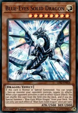 Lightly Played, English Yu Gi Oh Blue-Eyes Solid Dragon - LDS2-EN014 - Ultra Rar - Image 1