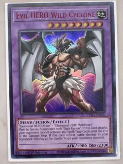 Yugioh! Evil HERO Wild Cyclone (Red) - LDS3-EN030 - Ultra Rare - 1st Edition Nea - Image 1