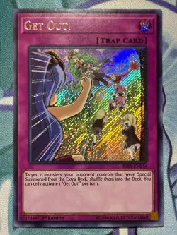 YuGiOh! TCG - Get Out! - Secret Rare - RIRA-EN076 - 1st Edition - Image 1