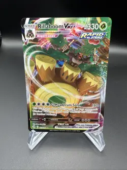 Pokemon TCG Rillaboom VMAX Fusion Strike Holo Ultra Rare Card 023/264 NM - Image 1