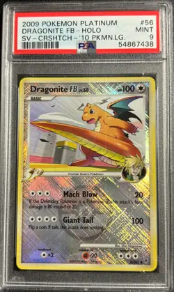 PSA 9 Dragonite FB Crosshatch Holo 56147 Pokemon League 2009 Pokemon Card - Image 1