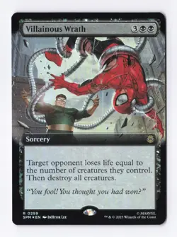 Villainous Wrath (Extended Art) (Foil) 0259 (R) MTG Marvel's Spider-Man (SPM) - Image 1