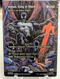 MTG Spider-man Venom, King in Black M 0022 Foil Full Art Magic The Gathering - Image 1