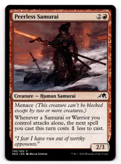Peerless Samurai - NM MTG NEO - Kamigawa: Neon Dynasty 156/302 - Image 1