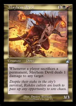 1x - Mayhem Devil - Retro Frame #374 - Ravnica Remastered - CUC NM MTG - Image 1