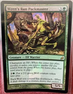 MTG Wren's Run Packmaster Foil Card Lorwyn Pre-Release Magic Promo A - Image 1