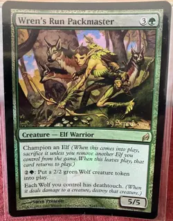 MTG Wren's Run Packmaster Foil Card Lorwyn Pre-Release Magic Promo B - Image 1