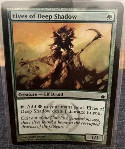 MTG Elves of Deep Shadow Foil Card Ravnica City of Guilds Magic Green - Image 1