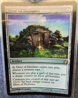 MTG Door of Destinies Foil Card Morningtide Pre-Release Magic Artifact Promo A - Image 1