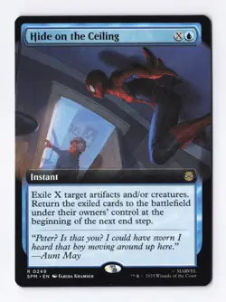 Hide on the Ceiling (Extended Art) 0249 (R) MTG Marvel's Spider-Man (SPM) - Image 1