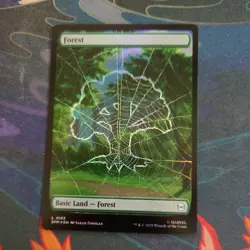 MTG Forest 0193 (Foil Full Art) [Marvel's Spider-Man, near mint] - Image 1