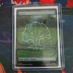 MTG Forest 0193 (Foil Full Art) [Marvel's Spider-Man, near mint] - Image 3