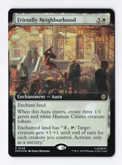 Friendly Neighborhood (Extended Art Foil) 0246 (R) MTG Marvel's Spider-Man (SPM) - Image 1