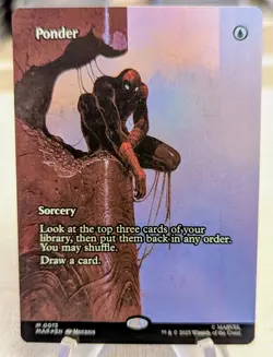 MTG Marvel’s Spider-Man Ponder (Borderless) - Marvel Eternal-Legal (MAR) - FOIL - Image 1