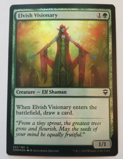 1x Elvish Visionary FOIL Commander Legends MTG Magic the Gathering NM - Image 1