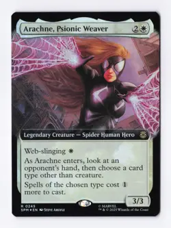 Arachne, Psionic Weaver (Extended Art Foil) 245 (R) MTG Marvel's Spider-Man SPM - Image 1