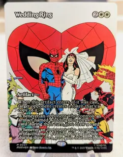 MTG Magic The Gathering Spider-Man Wedding Ring Mythic 0007 Foil - Image 1