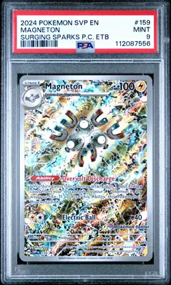 2024 POKEMON SVP EN-SV BLACK STAR PROMO #159 MAGNETON PSA 9 - Image 1