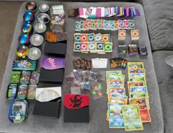 Pokemon Poke Ball, Tins, Assorted Energy Cards Sealed, Dice, 17 Jumbo Cards.box. - Image 1
