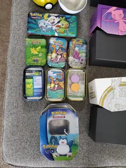 Pokemon Poke Ball, Tins, Assorted Energy Cards Sealed, Dice, 17 Jumbo Cards.box. - Image 3