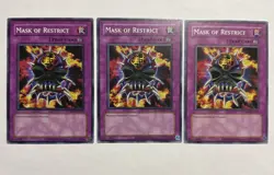 Yugioh Mask of Restrict 2025 RP02-EN031 Play Set Of 3 NM/LP - Image 1