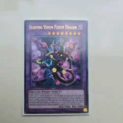 LEDD-ENC25 STARVING VENOM FUSION DRAGON ULTRA RARE 1ST EDITION YuGiOh CARD - Image 1