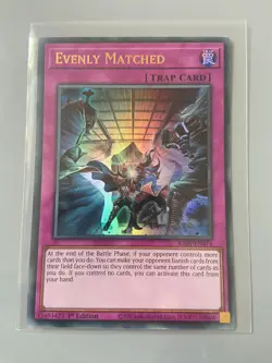 Evenly Matched - 1st Edition Ultra Rare RA01-EN074 Yugioh - Image 1