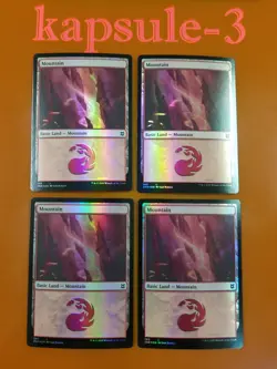 4x Mountain (#383) | FOIL Basic Land | Zendikar Rising | MTG Magic Cards - Image 1