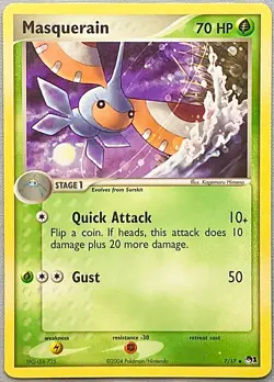 Pokemon Masquerain #7/17 Uncommon - 2004 Pop Series 1 Promo - NM to MT Condition - Image 1