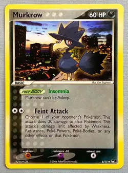 Pokemon Murkrow #8/17 Uncommon - 2004 Pop Series 1 Promo - MINT Condition! - Image 1