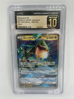 CGC 10 PRISTINE Rayquaza GX 098/150 Pokemon Ultra Shiny 2018 Japanese - Image 1