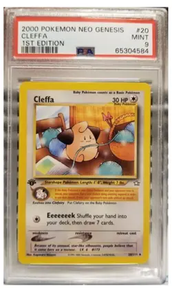 PSA 9 2000 Pokemon 1st Edition Neo Genesis Cleffa - Image 1