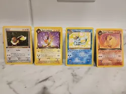 Pokemon Card Set - Eevee, Dark Jolteon, Vaporeon, Flareon 1st Edition - Image 1