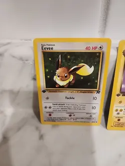 Pokemon Card Set - Eevee, Dark Jolteon, Vaporeon, Flareon 1st Edition - Image 2