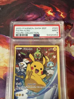 Pokemon Pikachu Sword & Shield Figure Coll. Full Art Promo SWSH020 PSA 9 Mint - Image 2