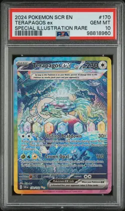 2024 POKEMON SCR EN-STELLAR CROWN SPECIAL ILLUSTRATION RARE TERAPAGOS EX PSA 10 - Image 1