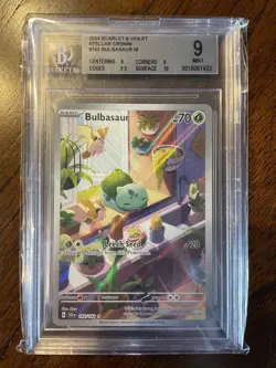 Pokemon TCG Bulbasaur, Squirtle, Charmander, Eevee Beckett BGS 9 MINT Set - Image 2