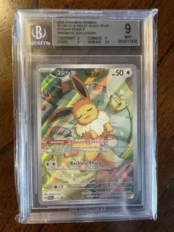 Pokemon TCG Bulbasaur, Squirtle, Charmander, Eevee Beckett BGS 9 MINT Set - Image 3