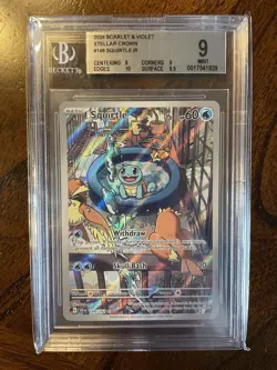 Pokemon TCG Bulbasaur, Squirtle, Charmander, Eevee Beckett BGS 9 MINT Set - Image 4