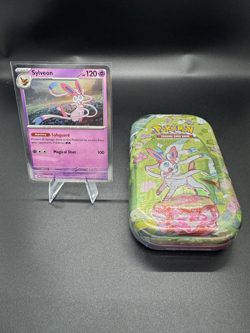 Pokemon Prismatic Evolutions Sylveon TCG Mini Tin New Sealed + Promo - Image 1