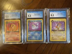 Pokemon TCG Dark Jolteon Flareon Vaporeon CGC 8.5 NM/MT 1st Edition Sequential - Image 1