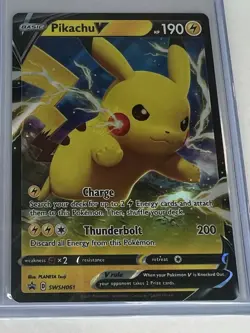 Pikachu V Black Star Promo - SWSH061 - Sword & Shield Promo Pokemon 2021 - Image 1