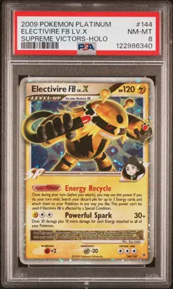 2009 POKEMON PLATINUM SUPREME VICTORS #144 ELECTIVIRE FB LV.X-HOLO PSA 8 - Image 1