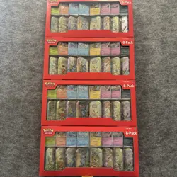 Pokemon TCG: Prismatic Evolutions 8 Mini-Tins Promos Costco Lot Of 4 - Image 1