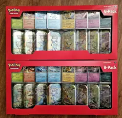 (2x) Pokemon TCG Prismatic Evolutions Mini Tins 8 Packs - SHIPS NOW!!! - Image 1