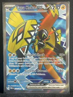 Tapu Koko ex 222/182 Ultra Rare Pokemon TCG Scarlet & Violet Paradox Rift NM - Image 1